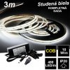 LEDprodukt 3m PROFI COB 480LED/m 10W/m IP20 12V studená b. - KOMPLETNÁ SADA