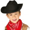 Detský kovbojský klobúk čierny