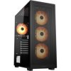 COUGAR PC skříň MX220 RGB Black Mid Tower Mesh Front Panel 4 x 120mm ARGB Fans TG Left Panel