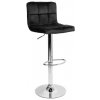 Barová stolička ARAKO zamatová, strieborná / čierna