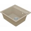 Vima 902 - Granitový drez bez odkvapkávacej plochy 530x500x220mm, piesková