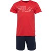 Fila pánske pyžamo SET SHORT SLEEVES T-SHIRT AND SHORT PANTS IN JERSEY červená tmavo modrá biela