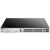 D-Link DGS-3130-30PS L3 Stck. Mng. PoE switch 24x GbE PoE+, 2x 10G RJ-45, 4x 10G SFP+, PoE 370W DGS-3130-30PS-E