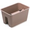 Prosperplast RATOLLA Truhlík na zábradlie 39,6x27,2x22,5cm mocca DRLB400