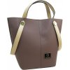 Grosso s fialovým nádychom shopper dámska kabelka S683 Hnedo-béžová
