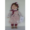 Realistická panenka- Tina v pletených šatech s kytičkami od španělské firmy Marina & Pau (Tina Paris - 42 cm - balená v sáčku)