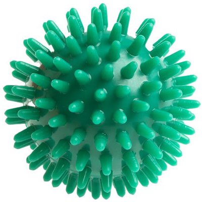Sanomed Masažná loptička ježko, zelená 7 cm
