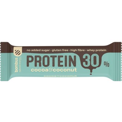 Bombus Protein 30 % proteínová tyčinka príchuť Cocoa & Coconut 50 g