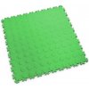 Zelená plastová PVC záťažová dlažba Fortelock Industry (peniažky) - dĺžka 51 cm, šírka 51 cm, výška 0,7 cm