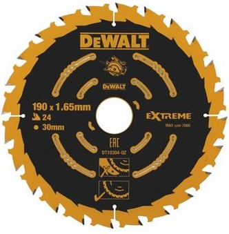 DeWalt DT10304 Pilový kotouč Extreme ATB 20° 190x30 mm, (24 zubů)