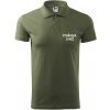 Polokošeľa RYBÁRSKA STRÁŽ 180g s bielym nápisom - khaki olivová