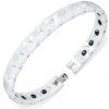 Šperky eshop - Keramický náramok na ruku bielej farby, magnetické guličky P14.6