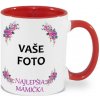 HRNČEK S FOTKOU FAREBNÝ RÁMIK NAJLEPŠIA MAMIČKA 350 ML FOTOpošta Farba: ČERVENÝ