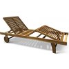 Noela Záhradné drevené polohovacie lehátko Kory