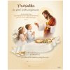 Pamätný list: Pamiatka na prvé sväté prijímanie - Pán Ježiš a deti (béžová) - ZPM15