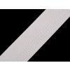 Hladký obojstranný popruh s leskom šírka 38 mm - 1 m 1 Off White