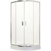 Olsen Spa BILBAO Štvrťkruhový sprchový kút 90x90x195cm R550, rám Chróm Al, sklo Pear a van