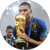Jedlý papier Kilian Mbappe s víťaznou trofejou 19,5 cm - Pictu Hap