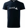 Evolúcia kajak - Tričko extra veľké (5-8XL) - 5XL ( Tmavomodrá (veľmi tmavá - skoro čierna) )