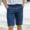 Cargo bermudy zo strečového denimu modrá 040 Blancheporte