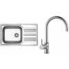 Set Sinks N79 (dřez Star 860 XXL V 0,7mm, matný + baterie Vitalia Chrom - lesklý)