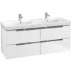 Villeroy & Boch Subway 2.0 Umývadlová skrinka, 1287x524x449 mm, matná biela