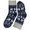 Vianočné spandex termo ponožky WinterJoy s motívom sobov
