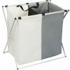 HomeLife Skladací textilný kôš dvojkomorový 113 l, 61 x 60 x 39 cm - X3480