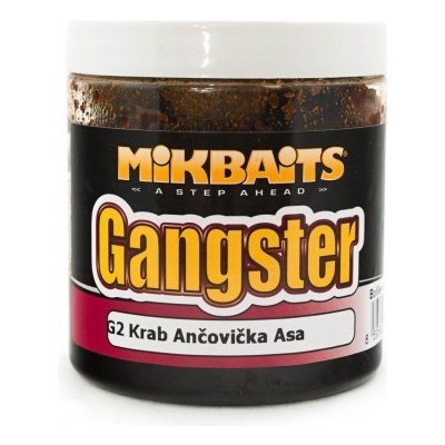 MIKBAITS - Gangster boilies v dipe 250 ml G2 Krab Ančovička Asa 16 mm