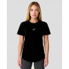 KLOMIO Dámske predĺžené tričko LIVE NOW čierna S