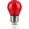 V-TAC LED žiarovka E27 G45 2W červená filament