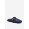 Inblu Comfortable men's slippers with buckle blue modrá