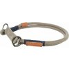 BE NORDIC okrúhly polostahovací kožený obojok, sivá S-M: 40 cm/ 8 mm