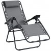 Polohovateľné záhradné kreslo Hannover, svetlo šedé