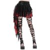 sukňa DEVIL FASHION Black and Red Gothic Punk