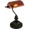 Globo Lighting Antique stolová lampa 1x60 W čierna-priehľadná-medená 2491C