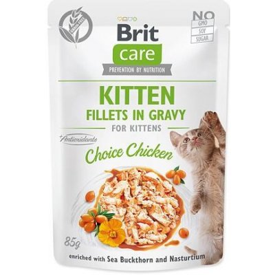 Kapsička BRIT Care Cat Kitten Fillets in Gravy Choice Chicken 85 g