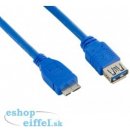 4World 08968 USB 3.0 AF-Micro BM, 0.5m, modrý