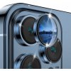 ENKAY tvrdené sklá s kovovým rámčekom na ochranu šošoviek zadného fotoaparátu pre iPhone 15 Pro/15 Pro Max - modrá - možnosť vrátiť tovar ZADARMO do 30tich dní