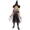 Rappa Dětský kostým čarodějnice barevná/Halloween (S)