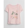 GAP Baby tričko s potlačou Ružová 12-18M Ružová Ružová