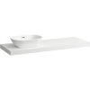 Laufen Lani Umývadlová doska 140 cm, s výrezom na ľavej strane, vrátane 2 nástenných konzol, matná biela H4046821122601