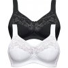 SUSA Dámska bezkosticová podprsenka SUSA (dvojbalenie čierna/biela) 100 D