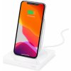 Belkin stojánek s bezdrátovým nabíjením BOOST CHARGE, Qi, 15W - BÍLÁ
