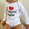 Milinko Detské unikátne body na dlhý rukáv Ľúbim maminku a ocinka