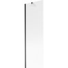 Mexen Next, vaňová zástena 1-krídlová 60 x 150 cm, fixné krídlo, 6 mm sklo s pruhmi, čierny profil, 895-060-000-00-09-70