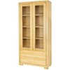 Drewmax Vitrína KW352, 95x195x40, dub (Barva dřeva: Bělená)