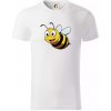 Parové tričko - Včela a kvetina - Tričko z organickej bavlny - 3XL ( Biela )