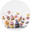 Altom Design Porcelánový dezertný tanier Sweet Moments – 20 cm s motívom sladkostí