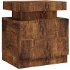 SHUMEE - Nočný stolík dymový dub 45 × 35 × 52 cm drevotrieska, 326857